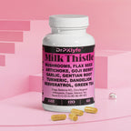 Milk Thistle Capsules for Liver Detox & Cleanse Support – with Dandelion Root, Resveratrol, Artichoke, Moringa, Silymarin – 120 Capsules (60-Day Supply)