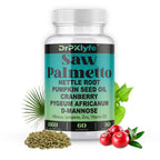 Pumpkin Seed Oil & Hair Growth Supplement with Saw Palmetto for Women, DHT Blocker for Men, PCOS Prostate Health, Pygeum, Lycopene, Mens Health