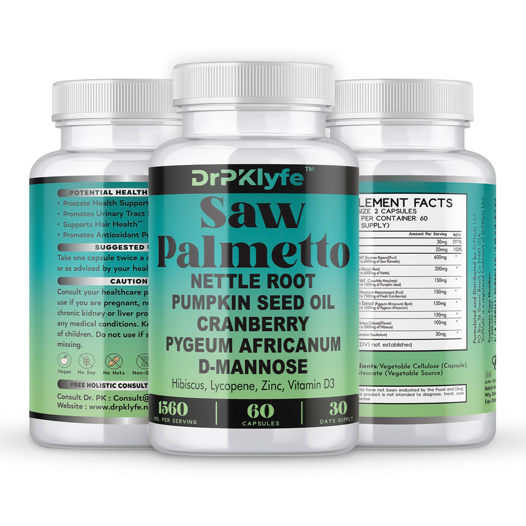 Pumpkin Seed Oil & Hair Growth Supplement with Saw Palmetto for Women, DHT Blocker for Men, PCOS Prostate Health, Pygeum, Lycopene, Mens Health