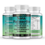 Pumpkin Seed Oil & Hair Growth Supplement with Saw Palmetto for Women, DHT Blocker for Men, PCOS Prostate Health, Pygeum, Lycopene, Mens Health