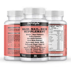 Hair, Nail and Skin Supplement Capsules:Biotin, Collagen, Collagen Peptides, Acid Hyaluronic, Biotin, Vitamin A, C, B5, B6 Saw Palmetto & More - 90 Capsules.