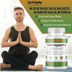 Ashwagandha Complex 5-1 Blend with Rhodiola Rosea Supplement, Maca Root, Holy Basil, Siberian Ginseng for Stress Relief, Focus, Sleep, Energy, Vitality - 180 Capsules, US Lab Certified.