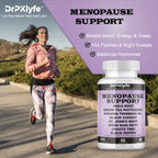 DrPklyfe's Menopause Supplement Capsules 655mg with Maca, Green Tea, Evening Primrose, Black Cohosh, Dong Quai, Chasteberry, Red Clover, Sage, St. John's Wort & Ginseng, Fresh Sage Leaves.