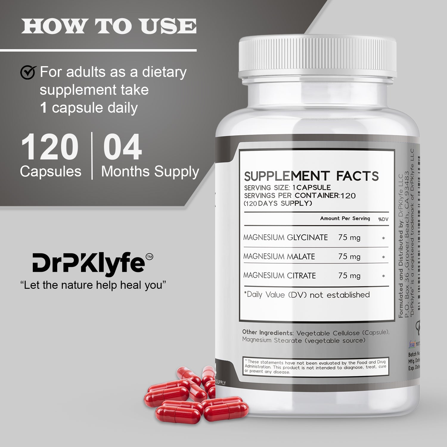 DrPKLyfe® Magnesium Complex Supplement | for relaxation and muscle recovery