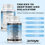 Sleep Aid: Melatonin Valerian Root Passion Flower Chamomile L-Theanine Magnesium GABA Capsules: 630mg, 60 Days Supply for Men & Women|Natural Sleep Aid Solution