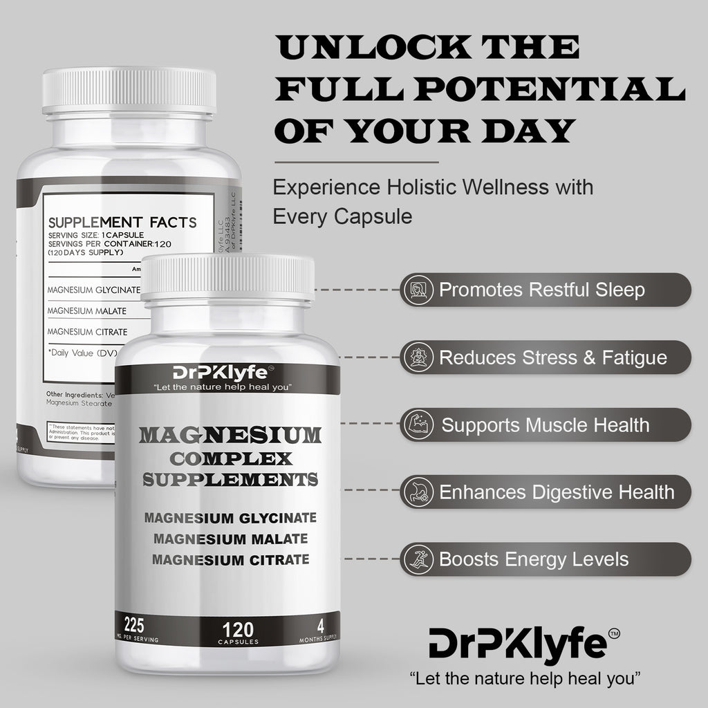 DrPKLyfe® Magnesium Complex Supplement | for relaxation, Sleep and Muscle recovery