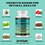 Pumpkin Seed Oil & Hair Growth Supplement with Saw Palmetto for Women, DHT Blocker for Men, PCOS Prostate Health, Pygeum, Lycopene, Mens Health