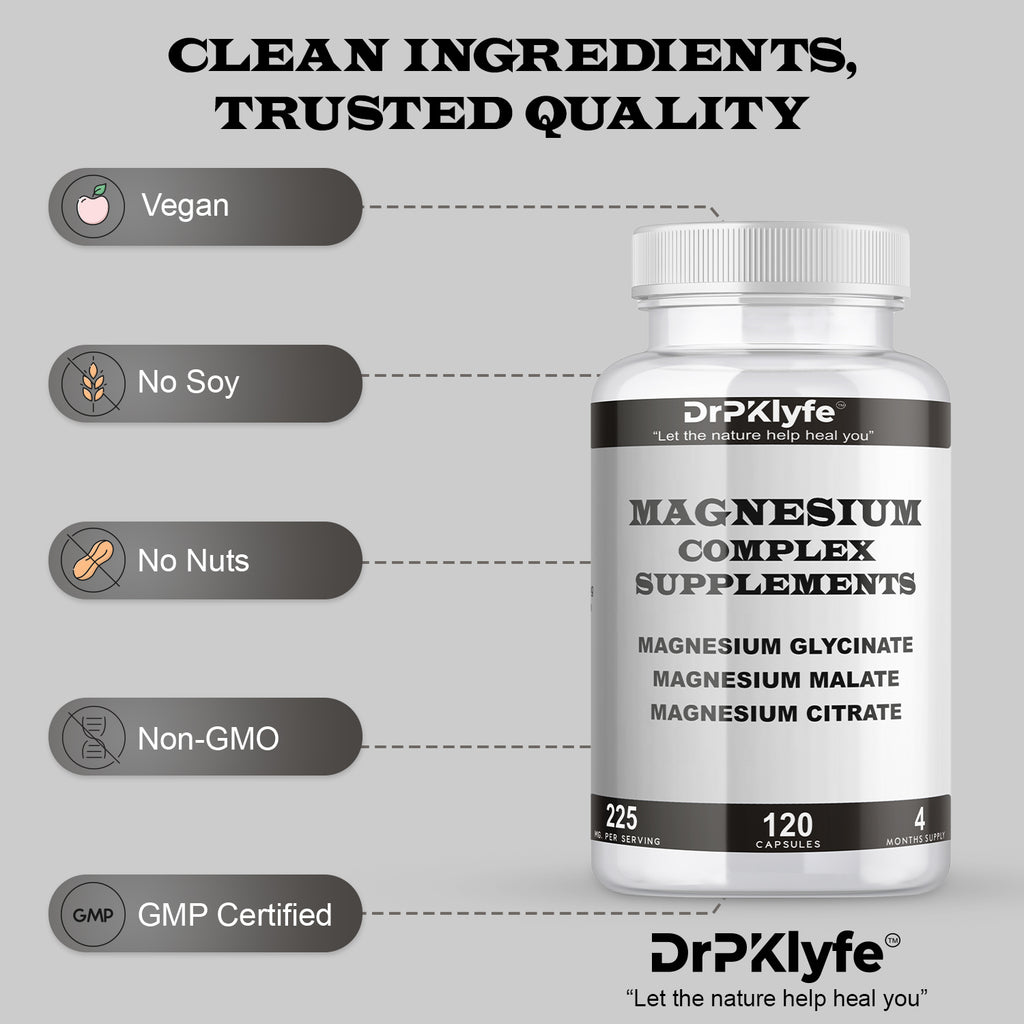DrPKLyfe® Magnesium Complex Supplement | for relaxation, Sleep and Muscle recovery