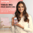 Hair, Nail and Skin Supplement Capsules:Biotin, Collagen, Collagen Peptides, Acid Hyaluronic, Biotin, Vitamin A, C, B5, B6 Saw Palmetto & More - 90 Capsules.