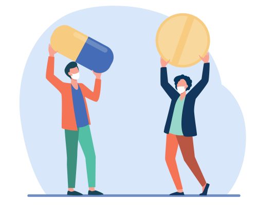 12291333_Two tiny guys in masks holding giant pills (1)